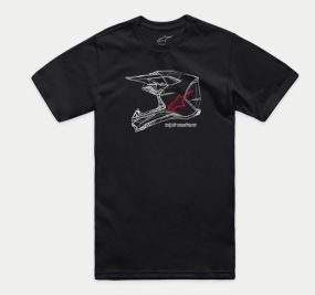 Tee Shirt Alpinestars Helmet Noir
