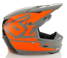 Casque 6D ATR-3 Hex Orange Fluo Brillant