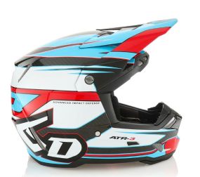 Casque 6D ATR-3 Hyper Rouge Cyan Brillant