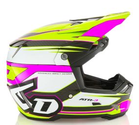 Casque 6D ATR-3 Hyper Rose Fluo Jaune Brillant