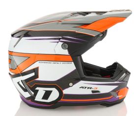Casque 6D ATR-3 Hyper Orange Fluo Violet Brillant