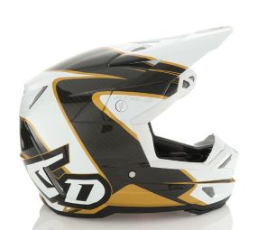 Casque enfant 6D ATR-3 Wave Blanc Or Brillant