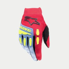 Gants Enfants Alpinestars Full Bore Bleu Clair Rouge Noir