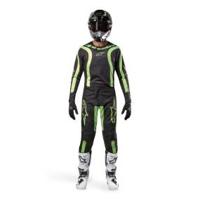 Tenue Complète Alpinestars Fluid Lurv Noir Jaune Fluo