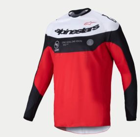 Maillot Alpinestars Enduro Pro-Dura Noir Rouge Brillant Blanc