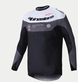 Maillot Alpinestars Enduro Pro-Dura Noir Magnet Blanc