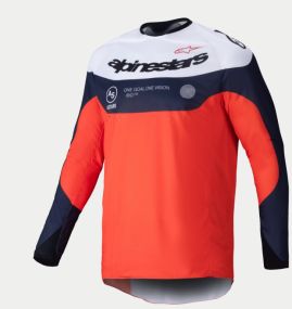 Maillot Alpinestars Enduro Pro-Dura Bleu Marine Orange Blanc