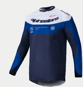 Maillot Alpinestars Enduro Pro-Dura Bleu Marine Bleu Blanc