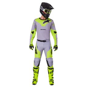 Tenue Complète Enfant Alpinestars Racer Veil Gris Jaune Fluo