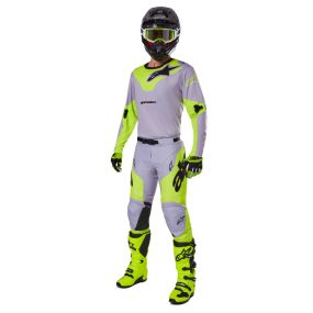 Tenue Complète Alpinestars Racer Veil Gris Jaune Fluo