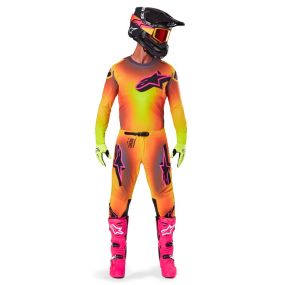Tenue Complète Alpinestars Supertech Lipan Jaune Rose