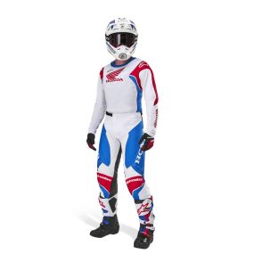 Tenue Complète Alpinestars Honda Racer Iconic Blanc Bleu Rouge