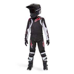 Tenue Complète Enfant Alpinestars Racer Lucent Noir Blanc