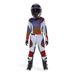 Tenue Complète Enfant Alpinestars Racer Hoen Gris Orange Noir