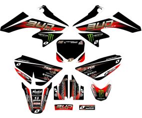 Kit déco seul minibike Team BUD red