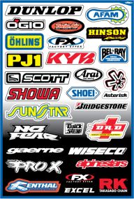 Planche de stickers FX Sponsors kit A