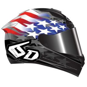 Casque 6D ATS-1R Super Patriot Rouge Blanc Bleu