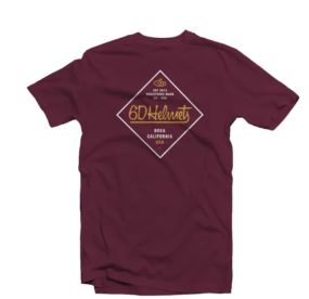 Tee shirt 6D Helmet Registered Burgundy