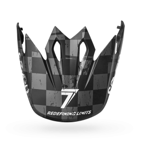 Visière de rechange Checkmate noire pour casque Seven/Bell MX9