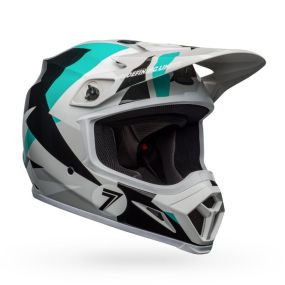 Casque Seven MX-9 Mips Battleship Gris/Aqua Brillant