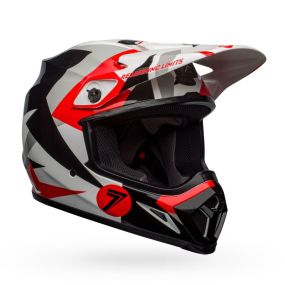 Casque Seven MX-9 Mips Battleship Rouge/Blanc Brillant