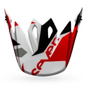 Visière de rechange Battleship Rouge/Blanc pour casque Seven/Bell MX-9