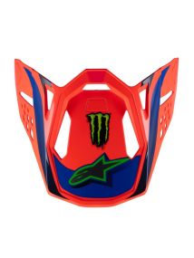 Visière Alpinestars S-M10 Deegan Orange Fluo Violet Rose Fluo Brillant