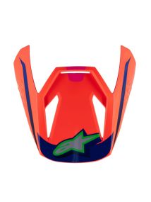 Visière Alpinestars S-M3 Deegan Orange Fluo Violet Rose Fluo Brillant