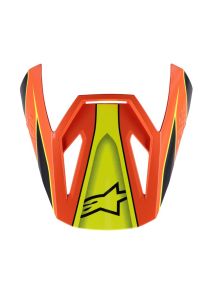 Visière Alpinestars S-M3 Fray Noir Orange Jaune Fluo Brillant