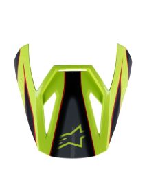 Visière Alpinestars S-M3 Fray Rouge Jaune Fluo Noir Brillant