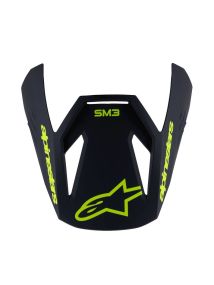 Visière Alpinestars S-M3 Radium Noir Jaune Fluo Brillant