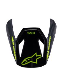 Visière Alpinestars S-M3 Radium Noir Jaune Fluo Matt
