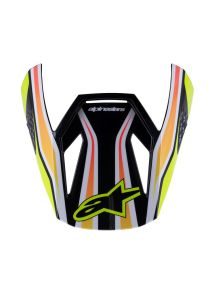 Visière Alpinestars S-M3 Wurx Noir Jaune Fluo Blue Rouge Brillant