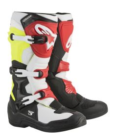 Bottes Alpinestars Tech 3 Noir Blanc Jaune Rouge
