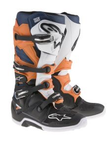 Bottes Alpinestars Tech 7 Noir Orange Blanc Bleu