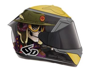 Casque 6D ATS-1R Voodoo Ranger Brillant Noir Gold