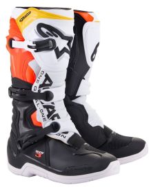 Bottes Alpinestars Tech 3 Noir Blanc Rouge Fluo Jaune