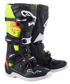 Bottes Alpinestars Tech 5 Noir Rouge Jaune Fluo