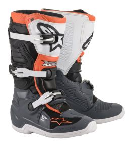 Bottes Enfant Alpinestars Tech 7S Noir Gris Blanc Orange