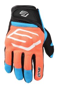 Gants BUD SM Supermoto/Street Orange/Bleu homologué CE Moto