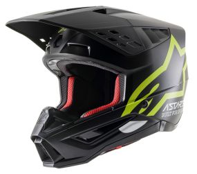 Casque Alpinestars S-M5 Compass Noir Jaune Fluo Matt