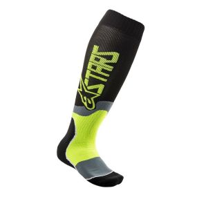 Chaussettes Alpinestars MX Plus-2 Noir Jaune Fluo