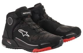 Chaussures de Moto Alpinestars CR-X Drystar Camo Noir Rouge