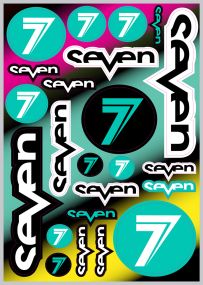 Planche de stickers SEVEN MX logo