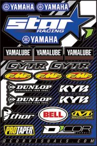 Planche de stickers D'cor Team Star Racing Yamaha