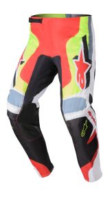 Pantalon Alpinestars Fluid Agent Noir Rouge Mars Jaune Fluo
