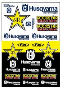 Planche de stickers Husqvarna Racing FX