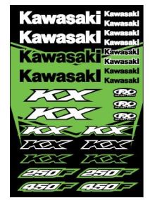 Planche de stickers Kawasaki KX Factory Effex