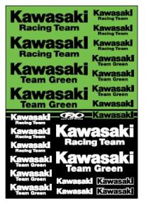 Planche de stickers Kawasaki Racing Factory Effex
