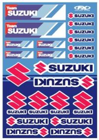 Planche de stickers Suzuki Racing Factory Effex